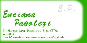 enciana papolczi business card